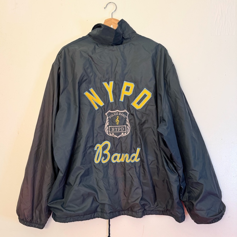 Vintage 90s NYPD Birdie New York Police Band Windbreaker Jacket Size XL USA Made